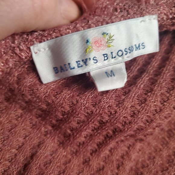 Bailey's Blossoms Mauve Pink Cardigan With Tie Fairycore Coquette Whimsygoth - Picture 7 of 7